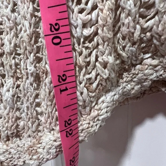 Free People Rare Knit Marled Oatmeal Short Sleeve Sweater - Picture 8 of 11
